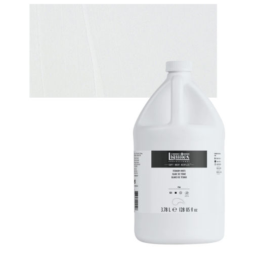 Liquitex Soft Body Artist Acrylics - Titanium White, 3.78 L