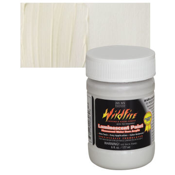 Wildfire Luminescent Fluorescent Acrylic Paint - Invisible Yellow bottle and swatch
