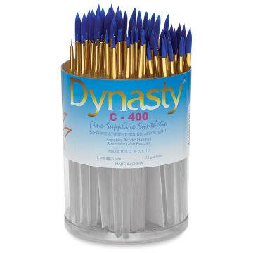 Dynasty Fine Sapphire Synthetic Brush Set - Round, Set of 72