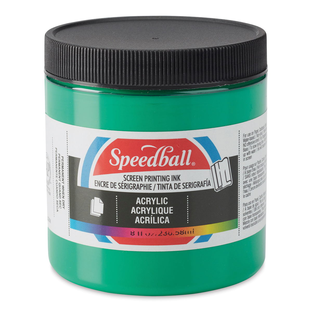 Speedball Acrylic Screen Printing Ink 8oz Fluorescent Lime Green