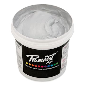 Open in modal - Permaset Aqua Fabric Ink - Bright Silver, Liter