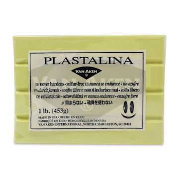 Open in modal - Van Aken Plastalina Modeling Clay - 1 lb, Pastel Yellow - front of packaging