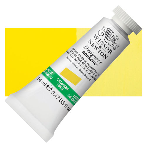 Winsor & Newton Designers' Gouache 14ml Cadmium-Free Yellow Pale