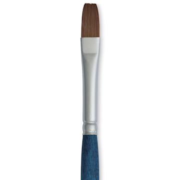 Open in modal - Silver Brush BelleAqua Travel Brush - Bright, Short Handle, Size 8, close-up