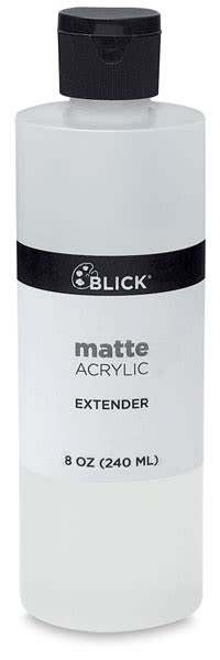 Blick Matte Acrylic Extender - Front view of 8 oz bottle