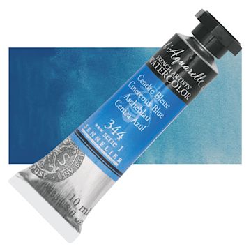 Open in modal - Sennelier French Artists' Watercolor - Cinereous Blue, 10 ml, Tube and swatch