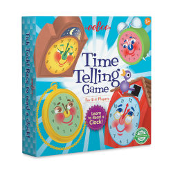 Eeboo Time Telling Game, front of packaging