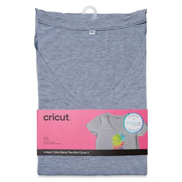 Open in modal - Cricut Adult T-Shirt Blank - X-Large, V-Neck, Gray