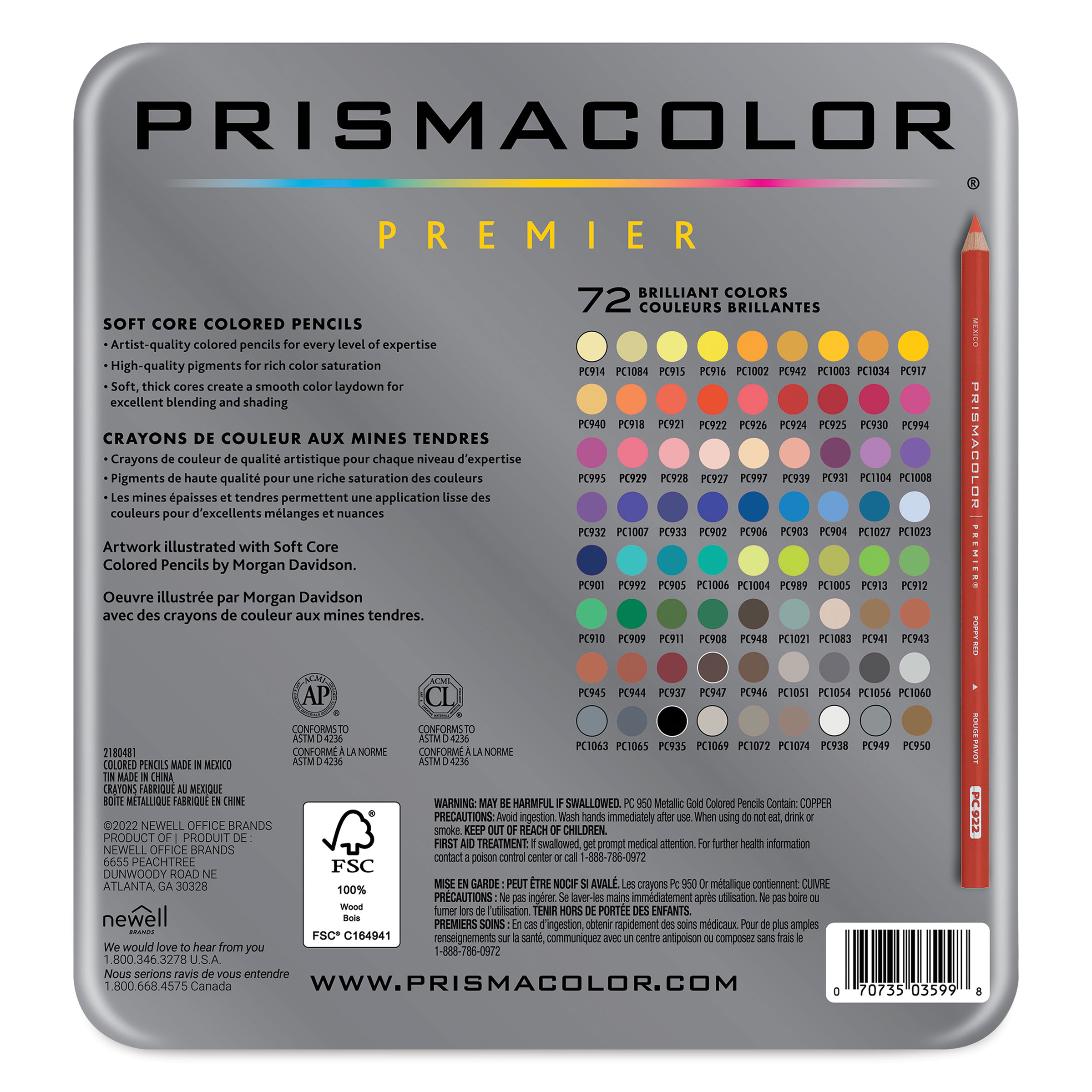 Prismacolor Premier shops Colored Pencils, Soft Core, 72 Pack. New And SEALED