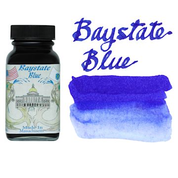 Open in modal - Noodler's Ink Fountain Pen Ink - Baystate Blue, swatch and bottle