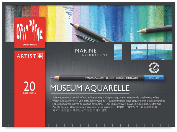 Caran D'Ache Museum Aquarelle Pencil Set - Assorted, Set of 40 