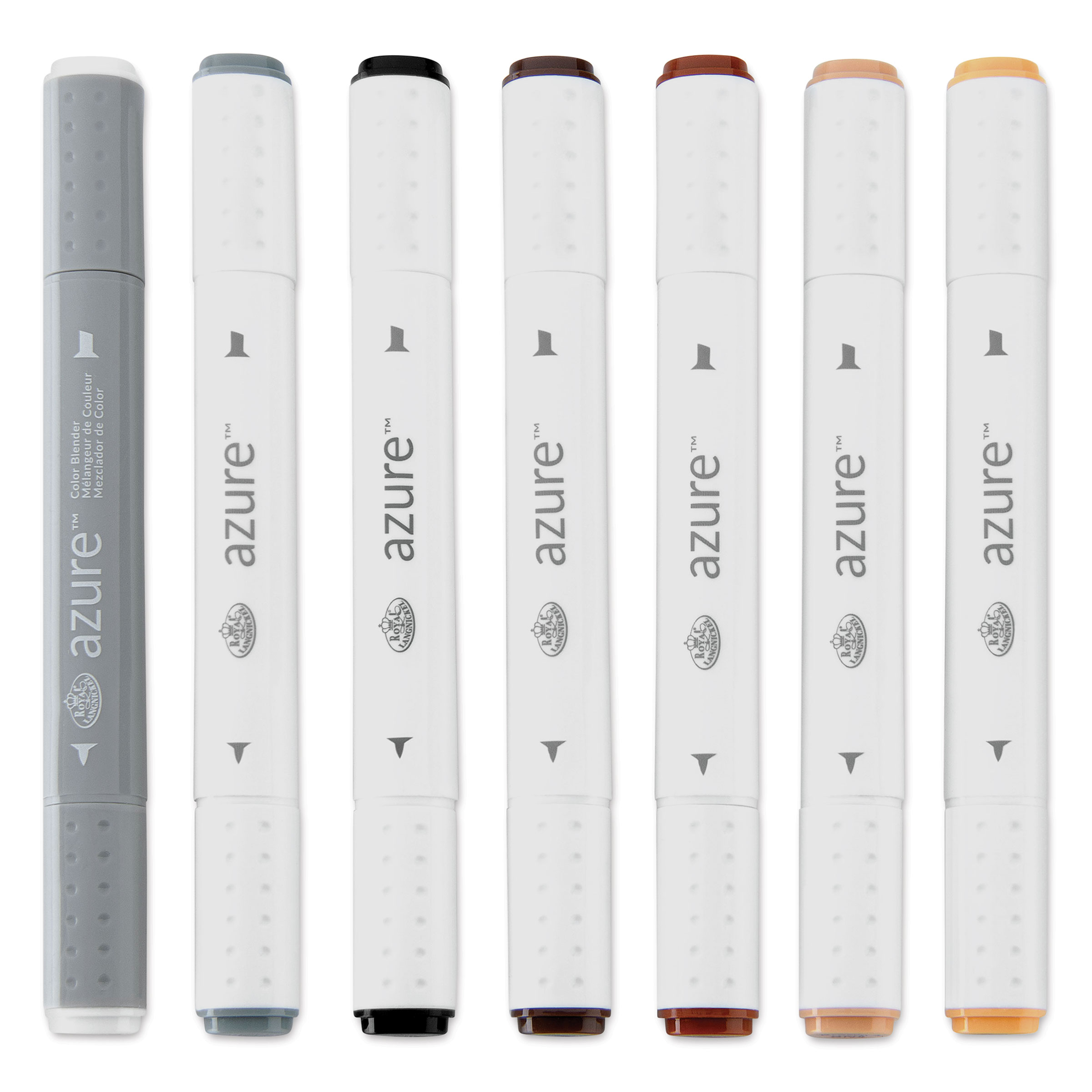 Royal & Langnickel Azure Marker-Set – 7 Stück, Alkoholbasiert, Doppelseitige Spitzen, Rustikale Farben