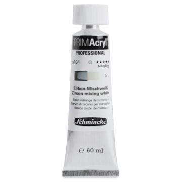 Open in modal - Schmincke Primacryl Professional Acrylic Paint - Zircon Mixing White, 60 ml Tube