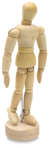 US Art Supply 5 Male Manikin Wooden Art Mannequin Figure