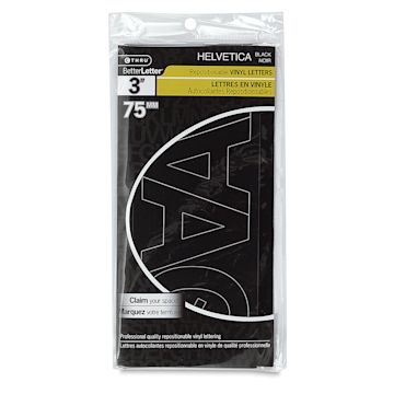 Open in modal - Westcott BetterLetter Self-Adhesive Vinyl Letters – 3” Repositionable Letters, Helvetica, Black