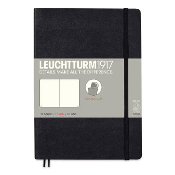 Leuchtturm1917 Blank Softcover Notebook - Black, 5-3/4" x 8-1/4"