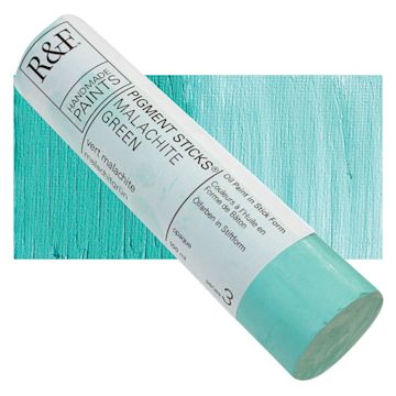 Open in modal - R&F Pigment Stick - Malachite Green, 100 ml stick and swatch