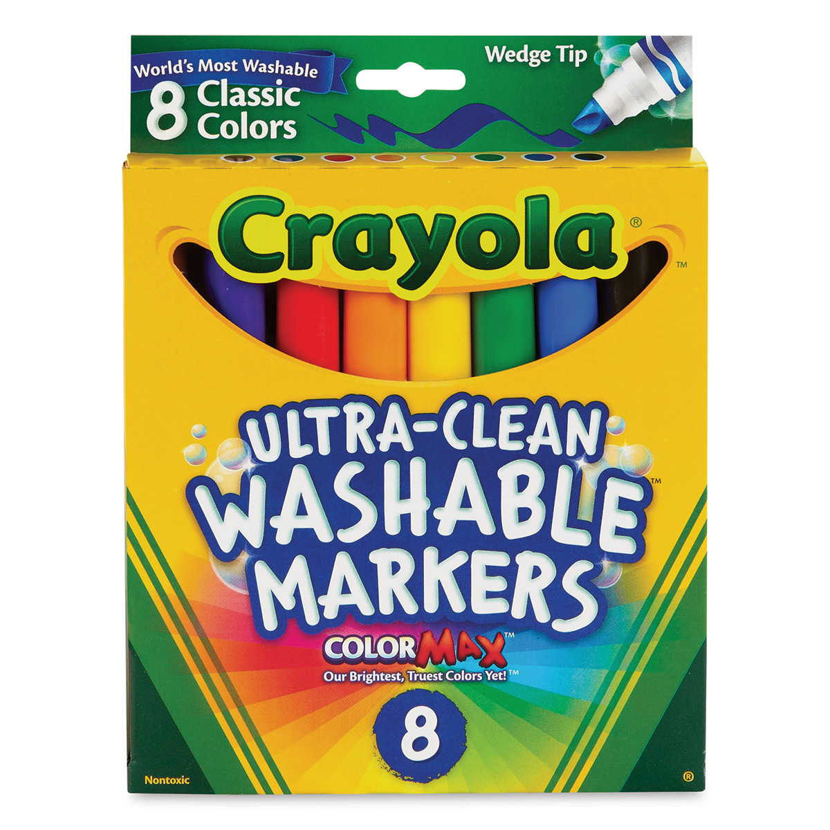 Crayola Ultra-Clean Washable Markers Classroom Pack - Assorted Colors,  Broad Tip, Set of 200
