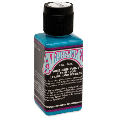 Alpha6 AlphaFlex Airbrush Textile and Leather Paint - Turquoise, 2.5 oz