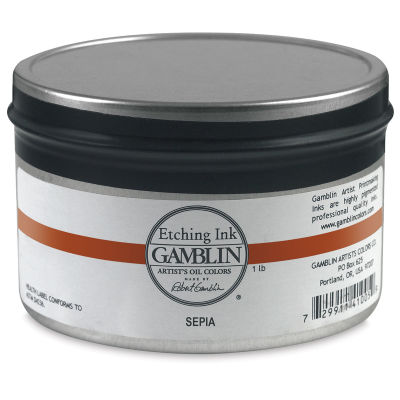Gamblin Etching Ink - Sepia, 1 lb