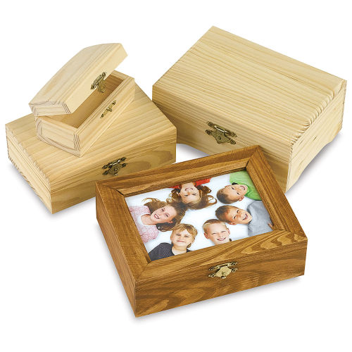 Wooden Hinged Boxes  BLICK Art Materials