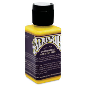 Alpha6 AlphaAir Airbrush Ready Paint - Alpha Yellow, 2.5 oz, Bottle
