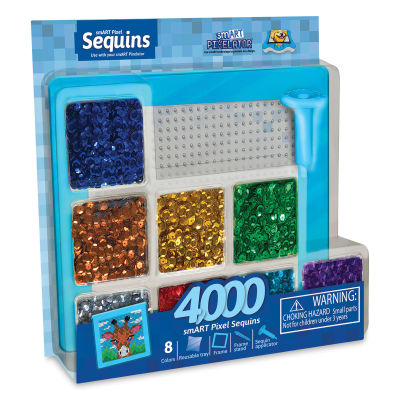 Flycatcher smART Pixelator - Angled view of 4000 pc Sequins Set A package