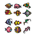 Roylco Stained Glass Frames Pack - Tropical Fish, Pkg of 24