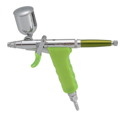 Grex Genesis Series Double Action Airbrush - Side view of Side Gravity Feed airbrush