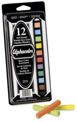 Alphacolor Soft Pastels- Basic Colors, Set of 12
