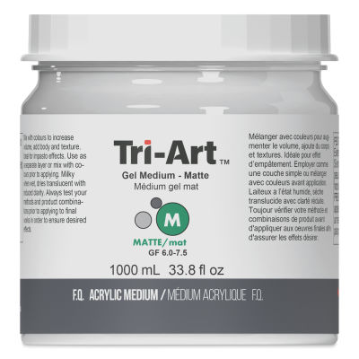 Tri-Art Acrylic Gel Medium - Matte, 1 L