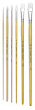Blick Academic White Synthetic Brush Set - Bright, Set of 6