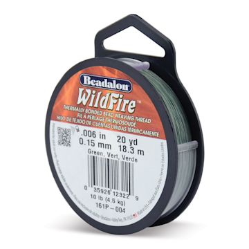 Open in modal - Beadalon WildFire Beading Thread - Green, 0.006", 20 yds