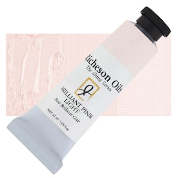 Open in modal - Shiva Signature Artist Oil Color - Brilliant Pink Light, 1.25 oz Tube and swatch