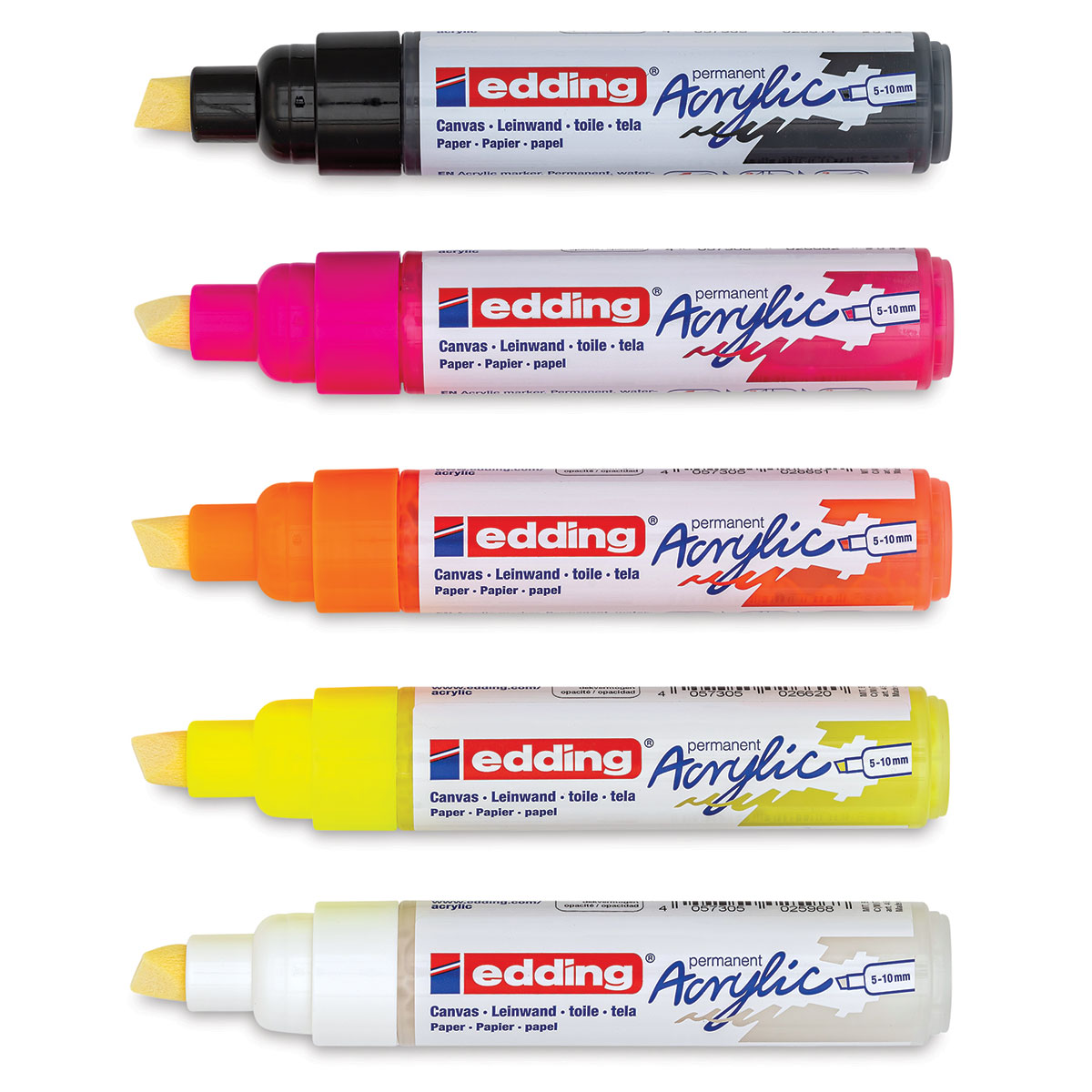Edding 5000 Acrylic Marker Broad Nib Set of 5 Neon Colors