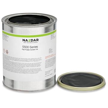 Open in modal - Nazdar 5500 Series Flat Poster Screen Ink - Jet Black, Gallon