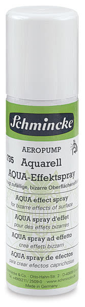 Schmincke Aqua Effect Spray Medium - Front of 100 ml spray can