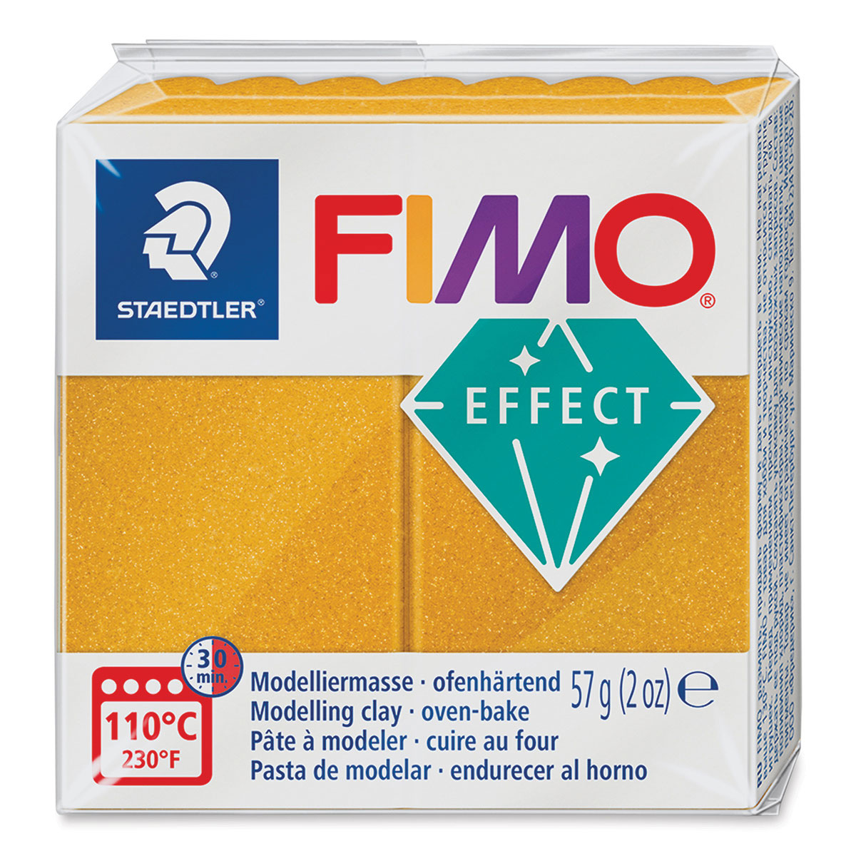 STAEDTLER Fimo Effect - Arcilla polimérica de 2 onzas, blanco brillante
