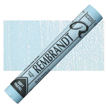 Open in modal - Rembrandt Soft Pastel - Phthalo Blue 570.9 pastel and swatch