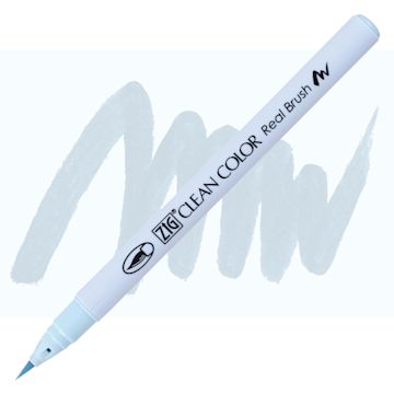 Open in modal - Kuretake Zig Clean Color Real Brush Pen - Haze Blue pen and swatch