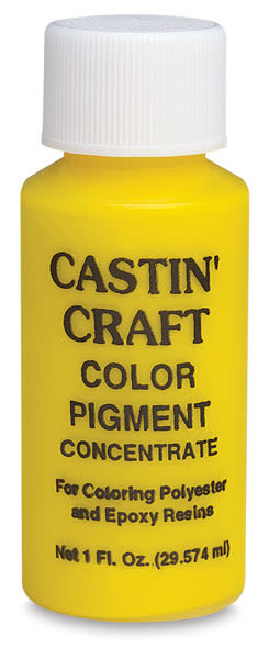 Castin'Craft Opaque Pigments - Front of 1 oz bottle of Yellow
