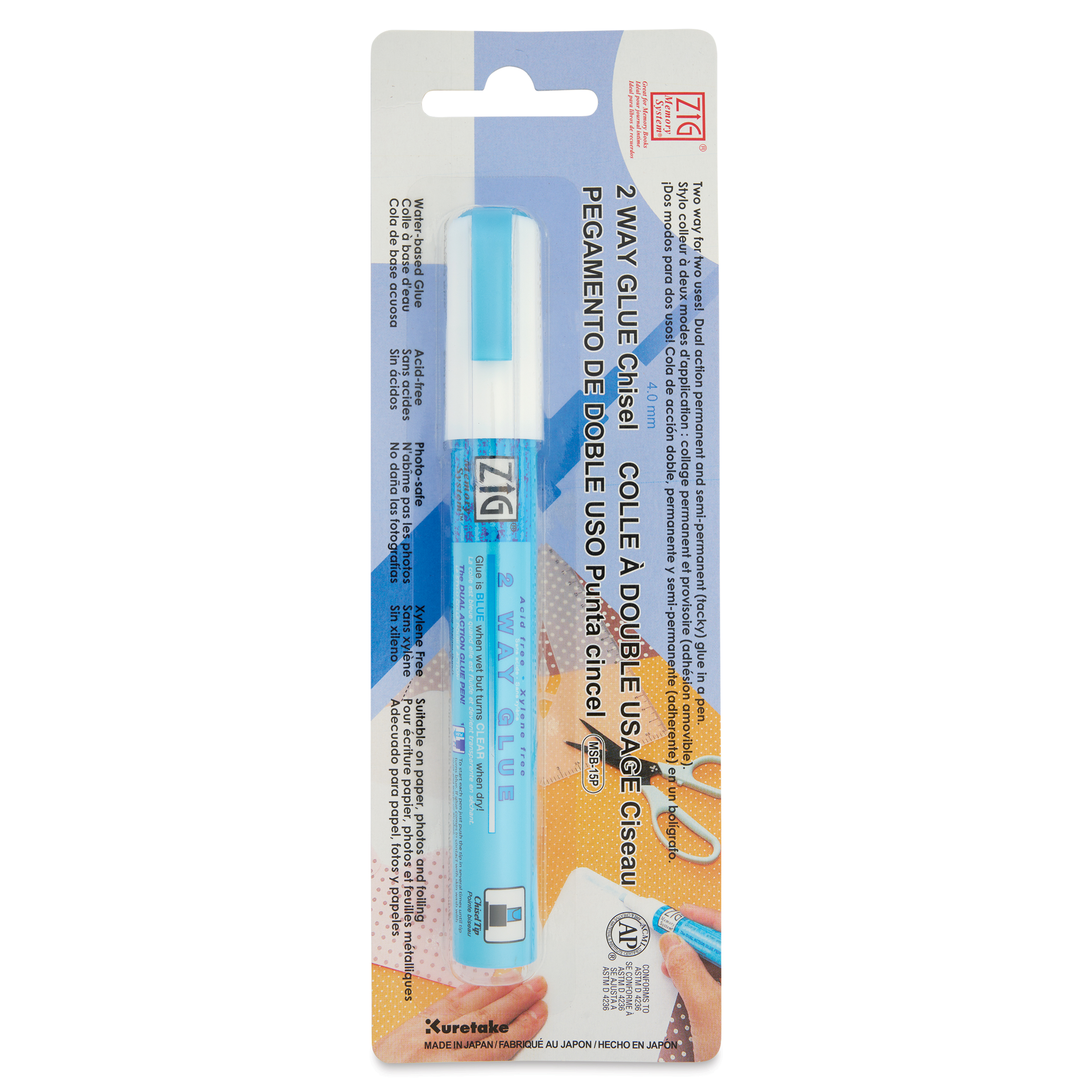 Kuretake Zig 2 Way Glue Pen - Chisel Tip | BLICK Art Materials