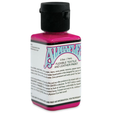Alpha6 AlphaFlex Textile and Leather Paint - Electroshock Magenta, 74 ml, Bottle