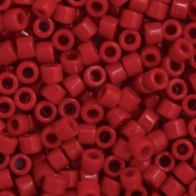 John Bead Miyuki Delica Beads - Closeup of Red Matte beads