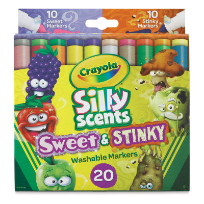 Crayola Silly Scents Washable Markers - Broad, Set of 20