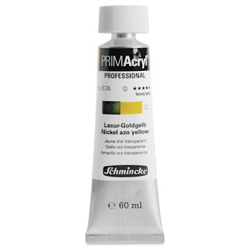 Open in modal - Schmincke Primacryl Professional Acrylic Paint - Nickel Azo Yellow, 60 ml Tube