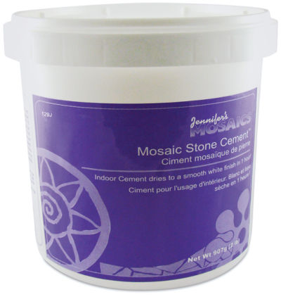 Mosaic Stone Indoor Cement - Front view of 2 lb Tub 