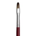 Da Vinci Black Sable Brush - Regular Filbert, Long Handle, Size 6