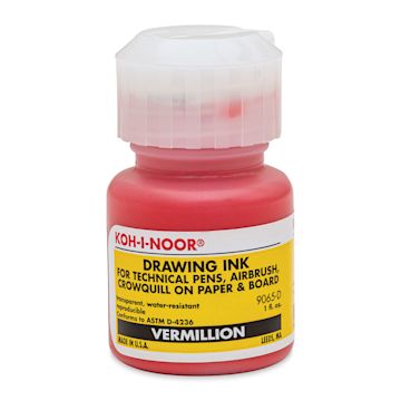 Open in modal - Koh-I-Noor Water-Resistant Drawing Ink - 1 oz, Vermilion