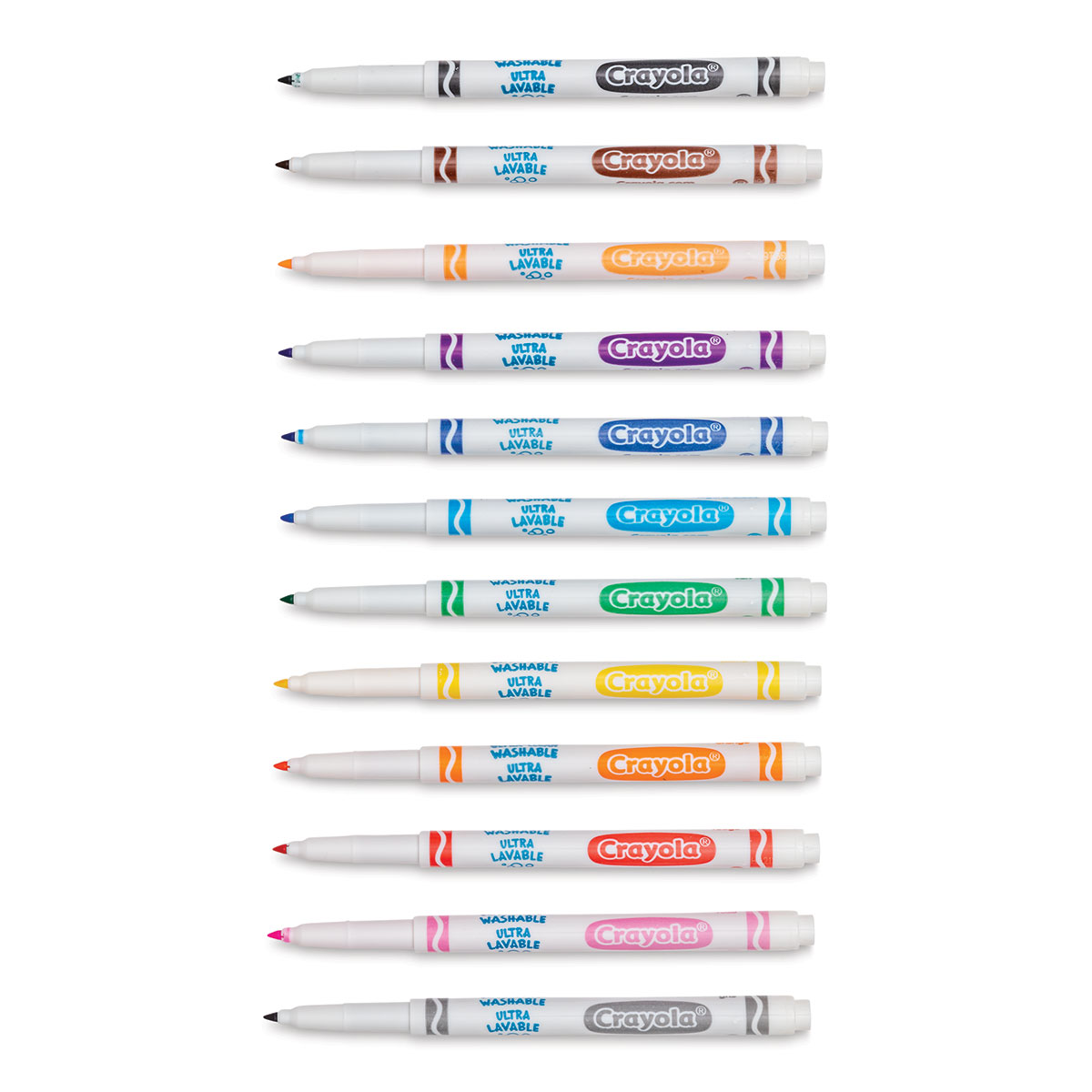 Binney & Smith / Crayola Part # - Binney & Smith / Crayola Crayola Washable  Markers, Fine Point, Classic Colors, 12/Set - Art Markers - Home Depot Pro
